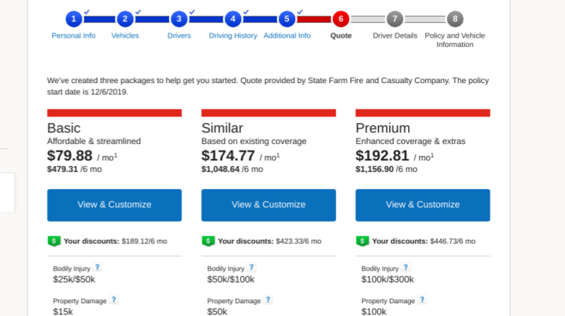 State farm insurance quote car