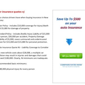 Car insurance quote nj